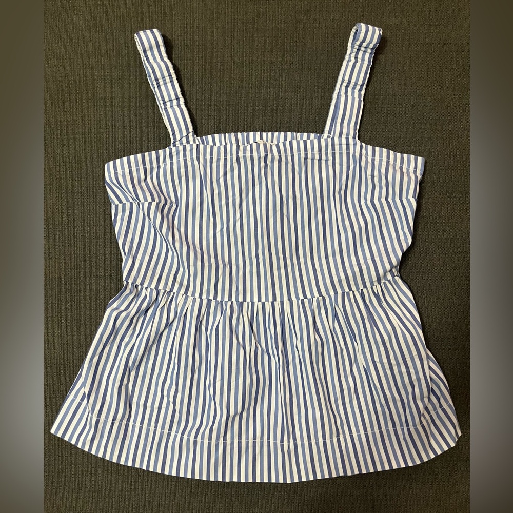 Free Assembly Striped Blue and White Women's Top